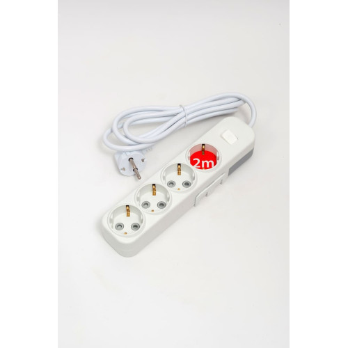 Удлинитель с/з 4вх с защитными шторками с включателем ELBI Myra 527-010202-412
