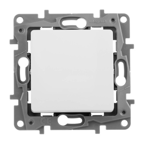 Выключатель кнопочный одноклавишный Legrand Etika 6A 250V антрацит 672614