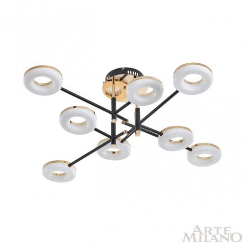 Потолочная светильник Arte Milano Ferrara 272999/8 BK/GD