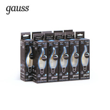 Лампа светодиодная диммируемая Gauss филаментная E14 5W 4100К прозрачная 104801205-D
