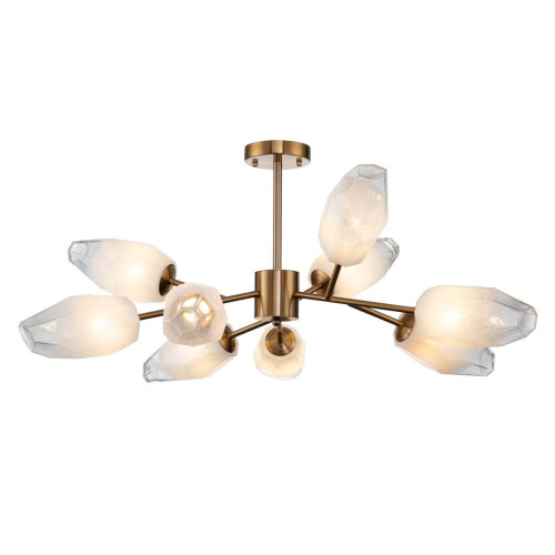 Люстра на штанге Indigo Boccio 13003/9C Brass V000004
