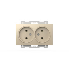 Розетка двухместная без заземления ELBI Zena Vega 609-012500-908