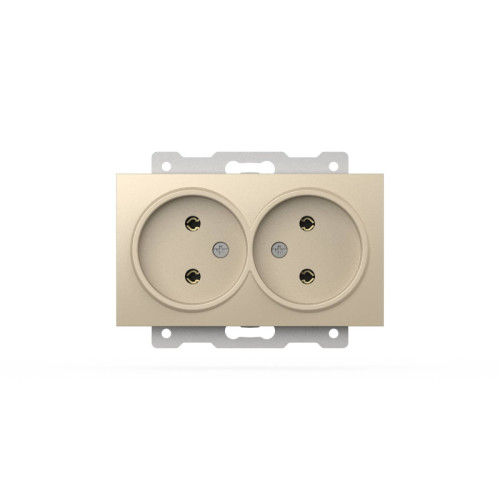 Розетка двухместная без заземления ELBI Zena Vega 609-012500-908