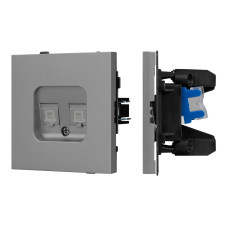 Механизм компьютерной розетки двойной Arlight SCT-TENDO-MPC2-PL-GR (RJ-45, CAT6) 054102 Механизм компьютерной розетки двойной Arlight SCT-TENDO-MPC2-PL-GR (RJ-45, CAT6) 054102