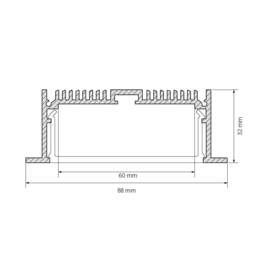 Профиль с экраном Arlight SL-LINIA88-F-2500 ANOD+OPAL 020471
