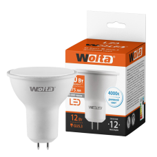 Светодиодная лампа WOLTA 12Вт 4000K GU5.3 матовая 25SPAR16-230-12GU5.3