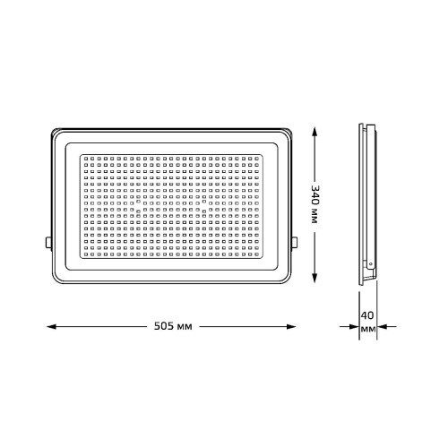 Прожектор светодиодный Gauss Qplus 300W 6500К 613511300