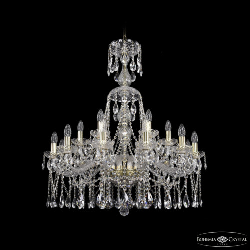 Подвесная люстра Bohemia Ivele Crystal 1413/12+6/300/XL-95 G