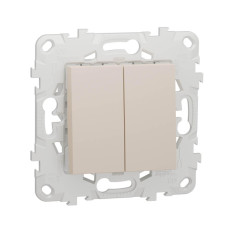 Переключатель двухклавишный перекрестный Schneider Electric Unica New NU521544