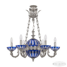 Подвесная люстра Bohemia Ivele Crystal Florence 71003P/6/175 Ni P Clear-Blue/H-1H Y8 FA4S