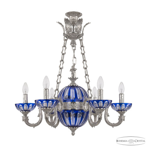 Подвесная люстра Bohemia Ivele Crystal Florence 71003P/6/175 Ni P Clear-Blue/H-1H Y8 FA4S