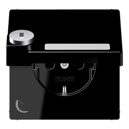 Розетка Schuko с крышкой и замком Jung LS1520NAKLSLSW