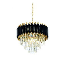 Подвесная люстра Lumina Deco Funneli LDP 6003-400 BK+F.GD