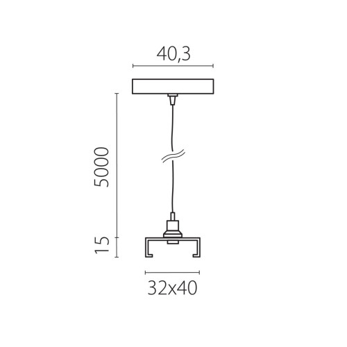 Подвес скрытый тип D треку 5040xx-(F)/(R) 5 м Quattro Lightstar 504196-FR2
