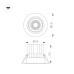 Встраиваемый светильник Arlight MS-VORTEX-BUILT-R135-30W Warm3000 (BK-BK, 50 deg, 230V) 058430