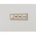 Комплект механизма компьютерной двойной розетки RJ-45 с автоматической защитной шторкой Alfa Бежевый матовый Quant Ambrella Volt MA332110 (AP3321, VM189)
