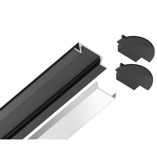 Алюминиевый встраиваемый профиль Ambrella Light Alum Profile GP1001BK