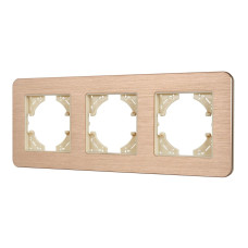 Рамка на 3 поста алюминиевая Arlight FRM-AKIRY-AL-3-GD 049730
