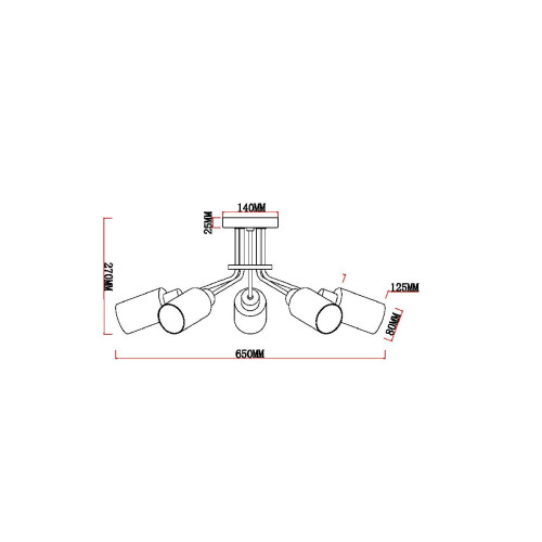Потолочная люстра MyFar Linda MR1860-5C