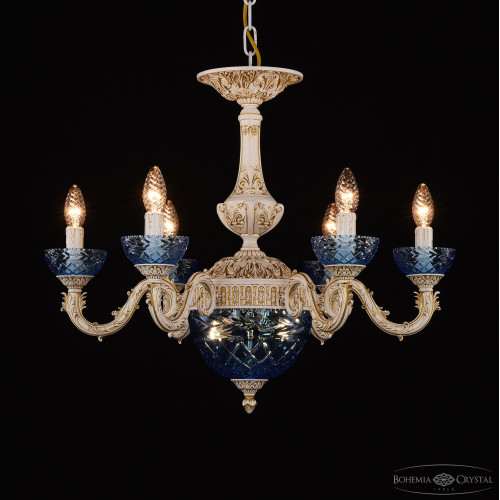 Подвесная люстра Bohemia Ivele Crystal AL79101P/6/175 WMG P Aquamarine/M-1F