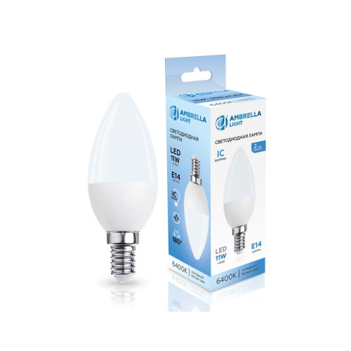 Светодиодная лампа Ambrella Light Bulbing E14 11W 6400K свеча 371116