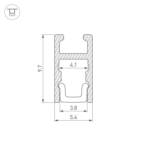 Алюминиевый профиль Arlight ARH-Micro-0510-2000 Anod 036385