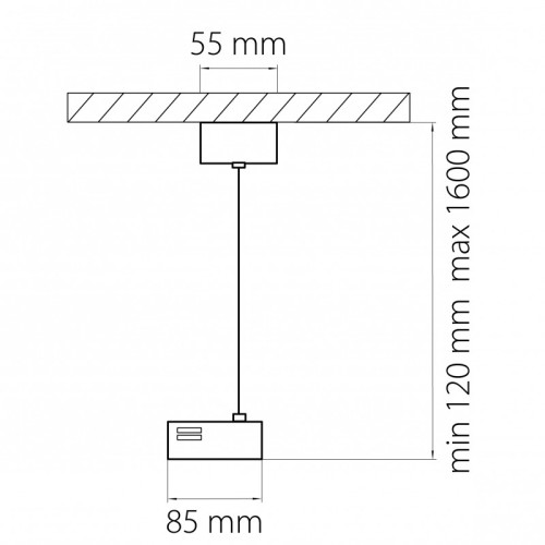 Питание подвесное Lightstar Track 1 gray 502199