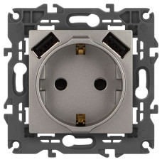 Розетка со шторками с 2xUSB Эра Elegance 14-4109-16 Б0065775