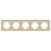 Рамка на 5 постов стеклянная Arlight FRM-OMALI-GS-5-GD 049707