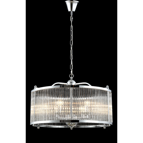 Подвесная люстра Crystal Lux Tadeo TADEO SP6 D600 CHROME/TRANSPARENTE