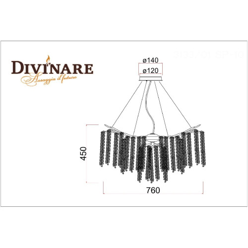 Подвесная люстра Divinare Salice 3133/01 SP-10