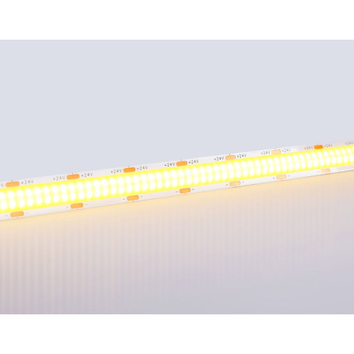 Светодиодная лента Ambrella Light Illumination COB 616Led/19W m/ 24V IP20 3000K/ 5m*12mm*2mm (2 конт.) GS4801