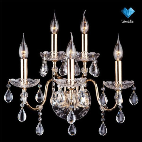 Бра Eurosvet 3600/5 золото/прозрачный хрусталь Strotskis Бра Eurosvet 3600/5 золото/прозрачный хрусталь Strotskis