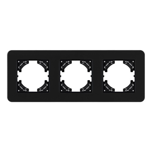 Рамка на 3 поста стеклянная Arlight FRM-OMALI-SFGS-3-BK 049713