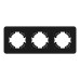 Рамка на 3 поста стеклянная Arlight FRM-OMALI-SFGS-3-BK 049713