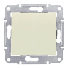Переключатель двухклавишный Schneider Electric Sedna 10A 250V SDN0600147