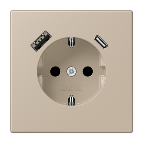 Розетка 2K+З USB Typ AC Jung LC1520-15CA243