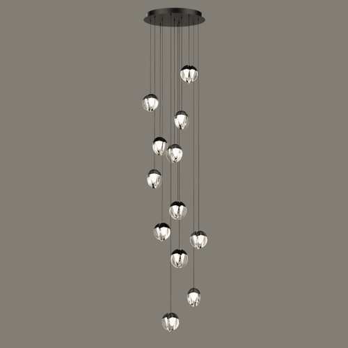 Каскадная люстра Delight Collection MD24001033-12A black/clear