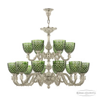 Подвесная люстра Bohemia Ivele Crystal Florence 71101/12+6/300/2d NW P1 U Clear-Green/H-1J