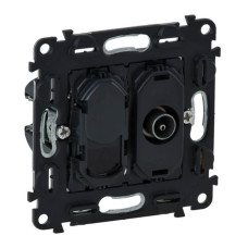 Розетка TV-+ RJ45 Legrand Valena Мех In Matic c топологией звезда 753055