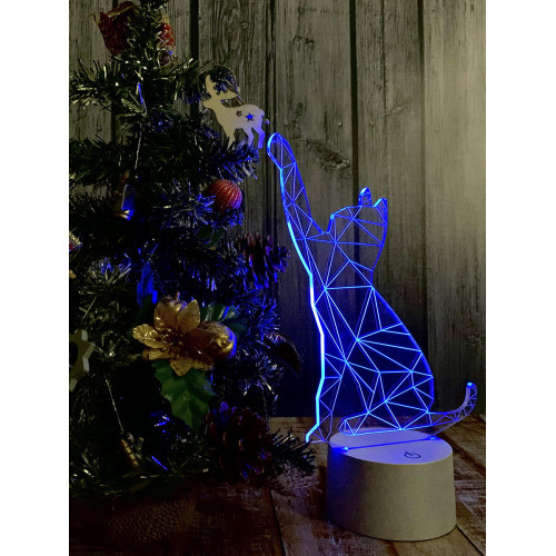 Фигурка светодиодная «Кошка» Uniel (UL-00007419) ULI-M501 RGB/3AAA Catty/White