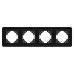 Рамка на 4 поста алюминиевая Arlight FRM-AKIRY-AL-4-BK 049732