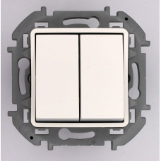 Переключатель двухклавишный Legrand Inspiria 673655
