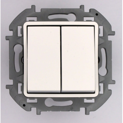 Переключатель двухклавишный Legrand Inspiria 673655