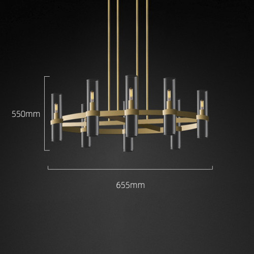 Подвесная люстра Delight Collection Ravelle MT8888-8H antique brass Подвесная люстра Delight Collection Ravelle MT8888-8H antique brass
