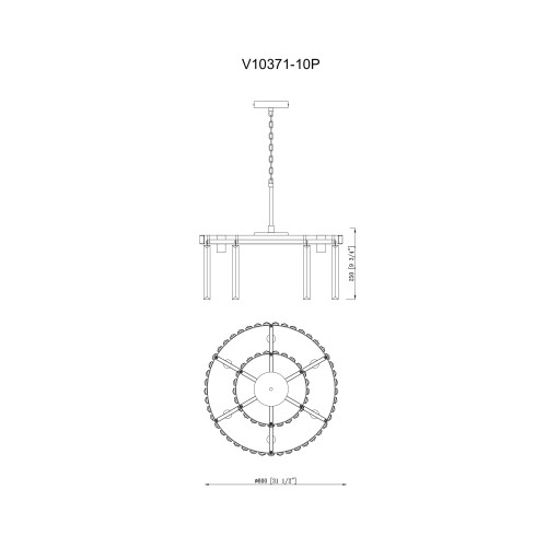 Подвесная люстра Moderli Avista V10371-10P