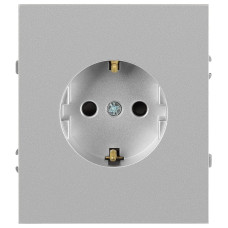 Розетка Эра Arktik 16-2101-03 с заземлением 2P+E Schuko 16А-250В алюминий Б0070416