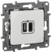 Зарядка USB A-C Legrand Etika Белый 672236