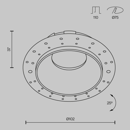 Встраиваемый светильник Maytoni Technical Share DL051-U-2WMG