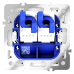 Розетка компьютерная двойная Voltum S70 VLS060201